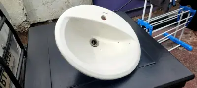 Lavamanos de cerámica Mancesa blanco - miniatura 2