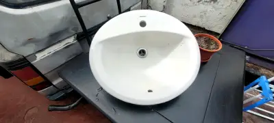 Lavamanos de cerámica Mancesa blanco - miniatura 3