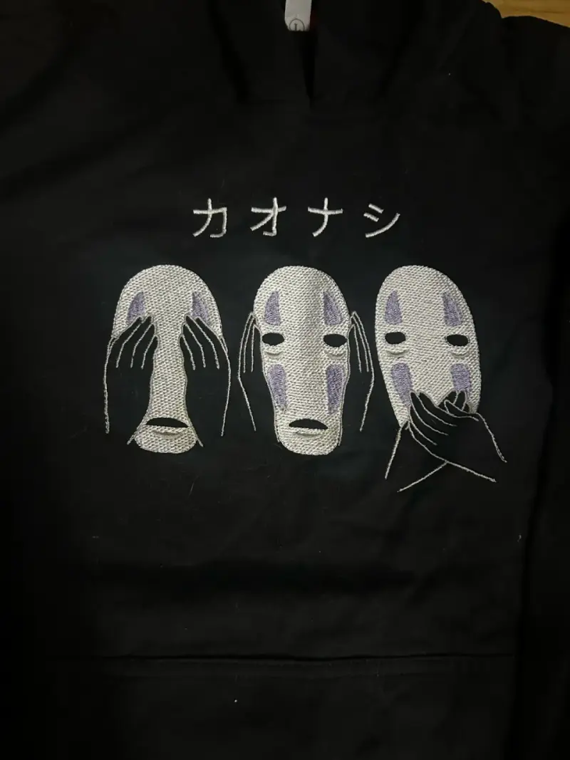 Polerón negro con diseño de máscaras - 2