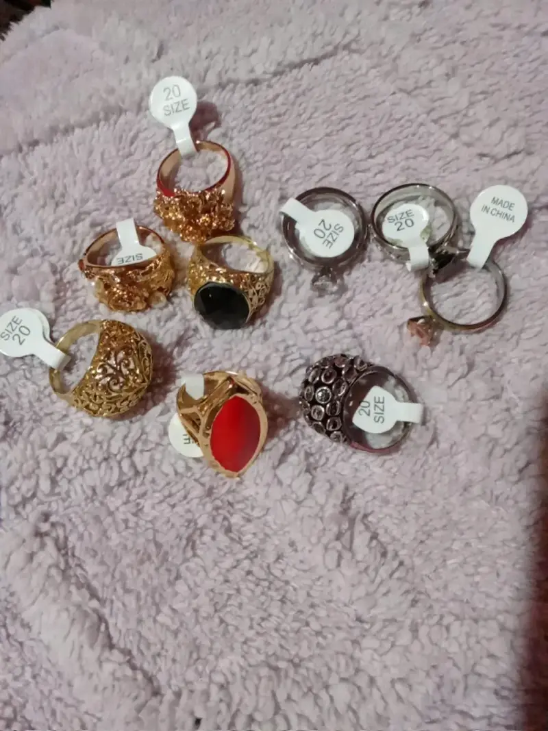 Lote de anillos fantasía de acero inoxidable - 2