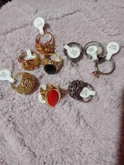 Lote de anillos fantasía de acero inoxidable - miniatura 2
