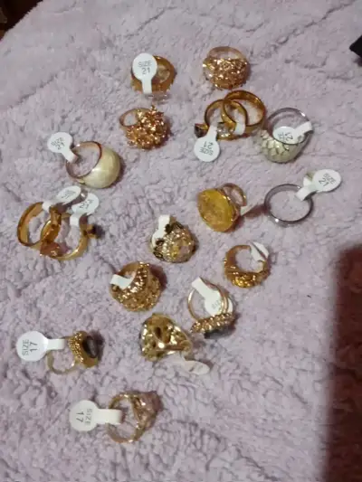 Lote de anillos fantasía de acero inoxidable - miniatura 4