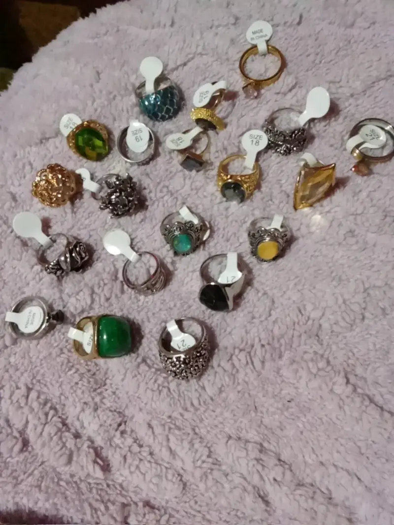 Lote de anillos fantasía de acero inoxidable - 5