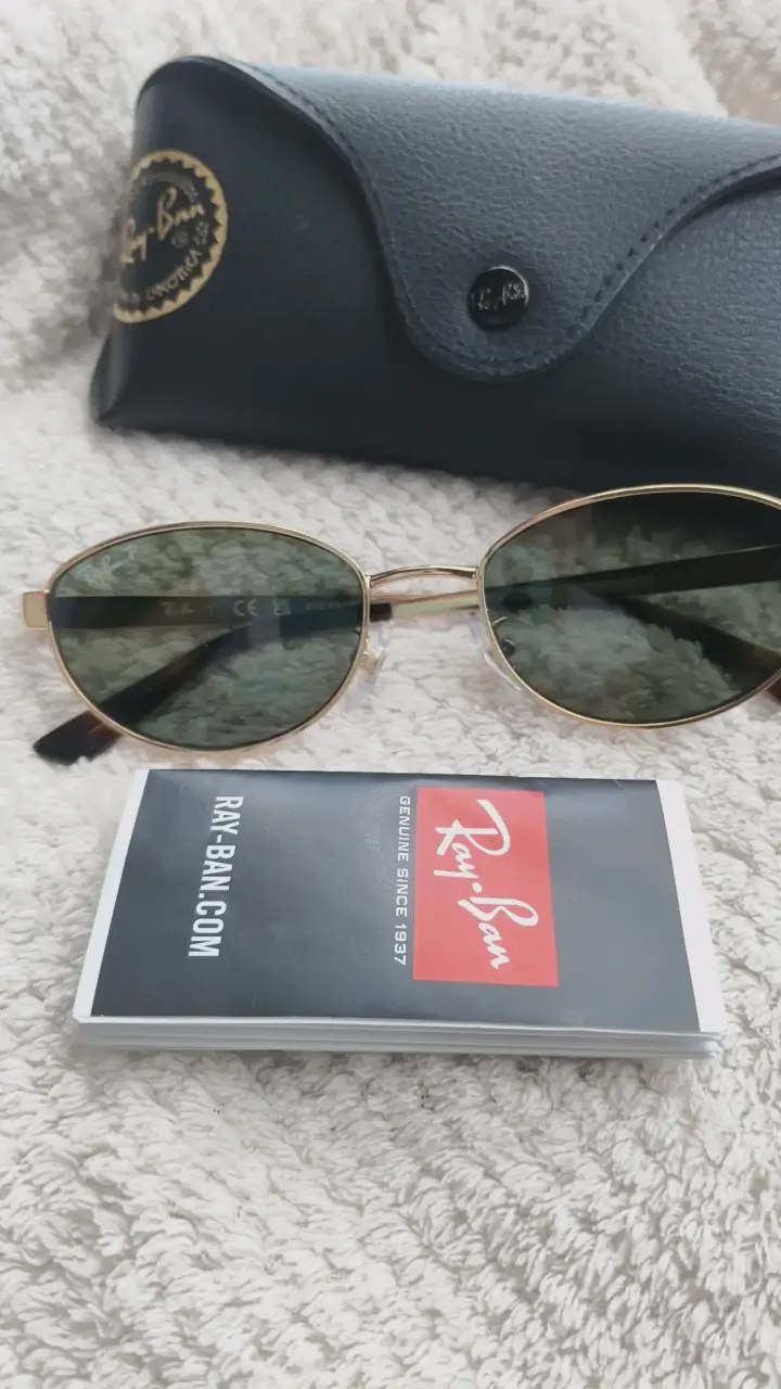 Gafas de Sol Ray-Ban Ovaladas Doradas - 3