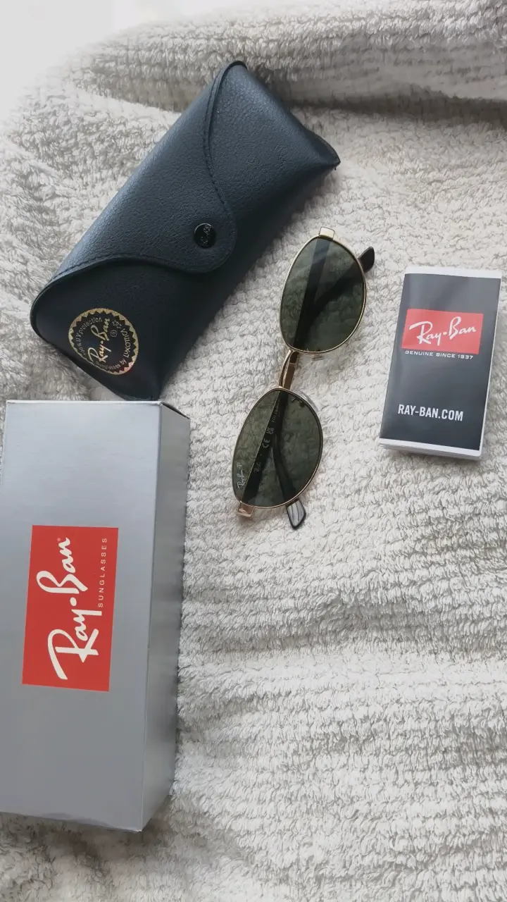 Gafas de Sol Ray-Ban Ovaladas Doradas - 4