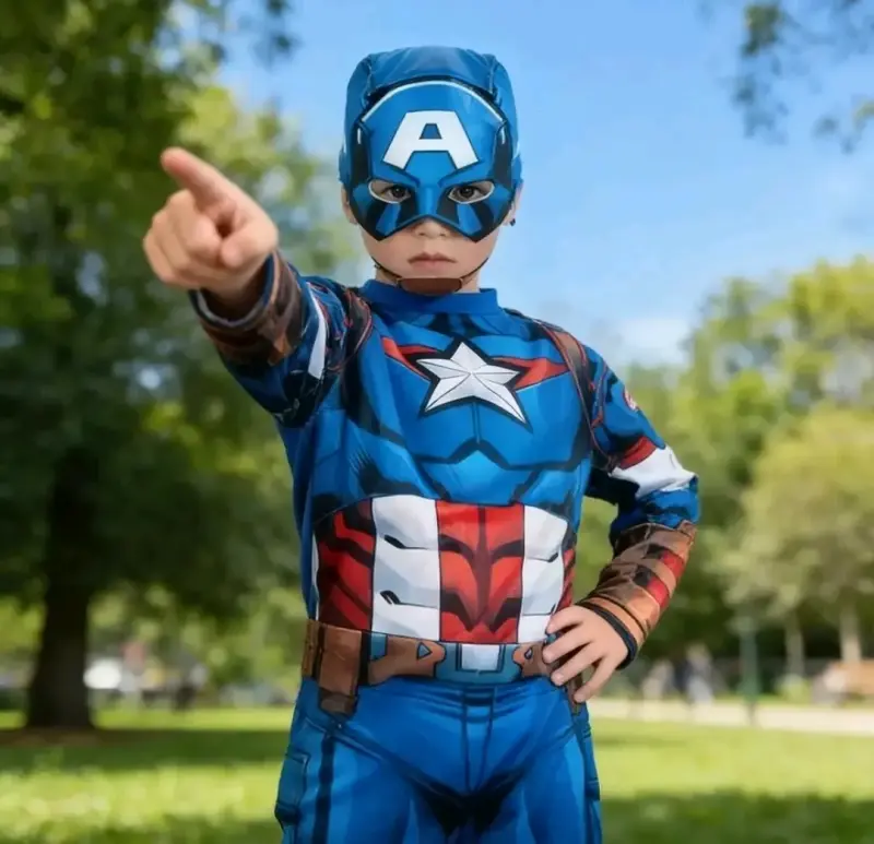 Disfraz de Capitán América para niño