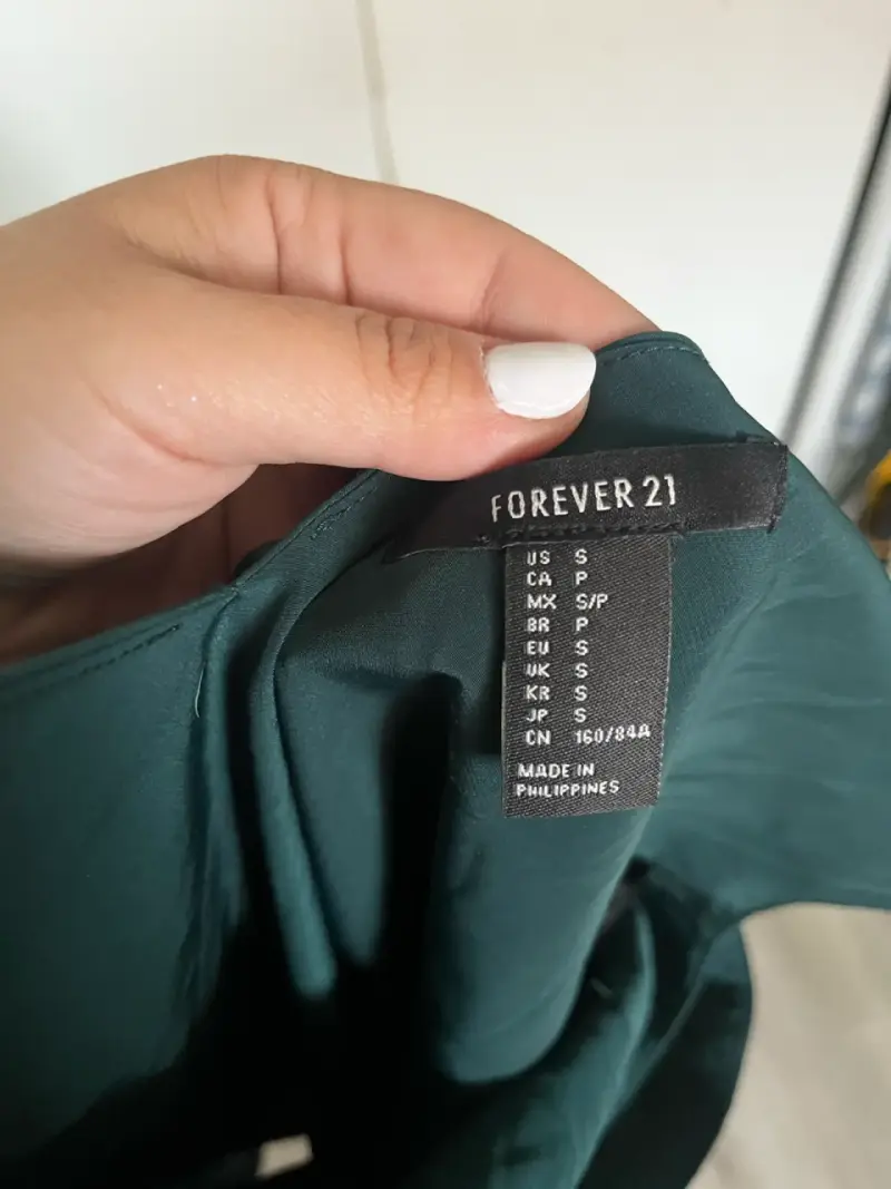 Vestido verde esmeralda Forever 21 talla S