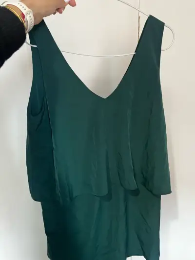 Vestido verde esmeralda Forever 21 talla S - miniatura 3