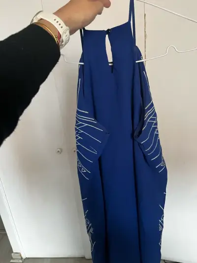 Vestido azul estampado Forever 21 talla M - miniatura 3