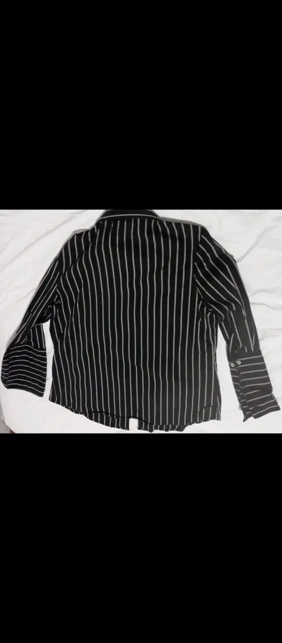 Camisa de rayas negras y gris para mujer - 2