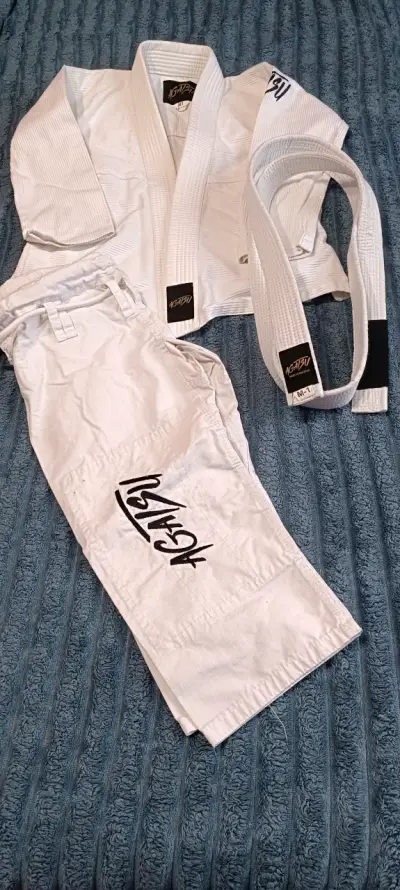 Kimono de Jiu Jitsu Agatsu Blanco Talla M1 - miniatura 1