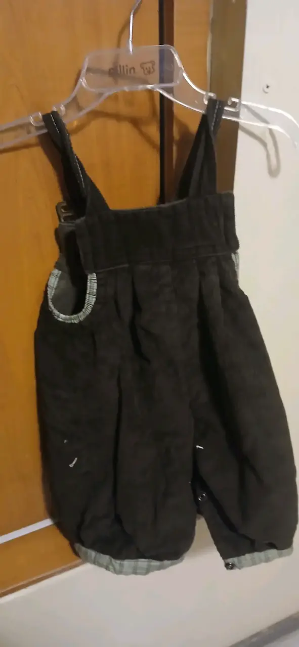 Jardinera de bebé negra con tirantes ajustables - 2