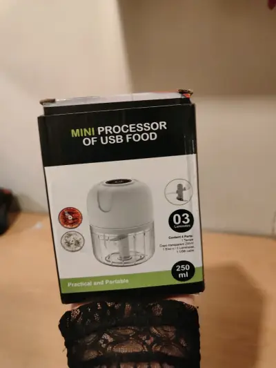Mini procesador de alimentos USB portátil 250ml - miniatura 1