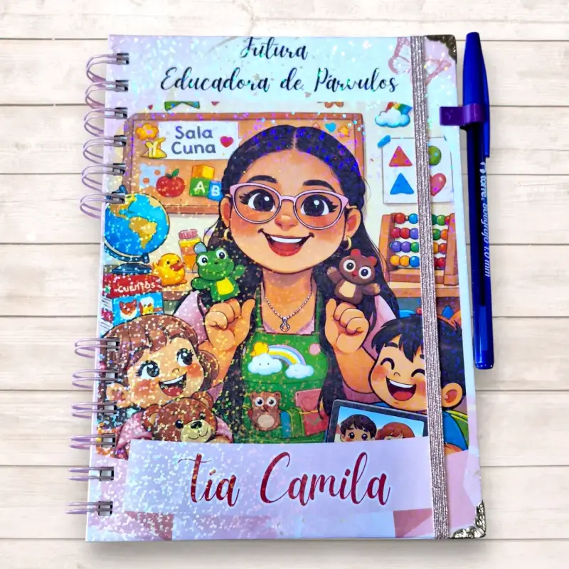 Agenda A5 con Diseño Floral y Vintage - 5