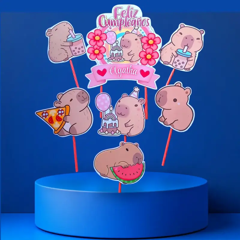 Toppers de torta temática para cumpleaños - 4