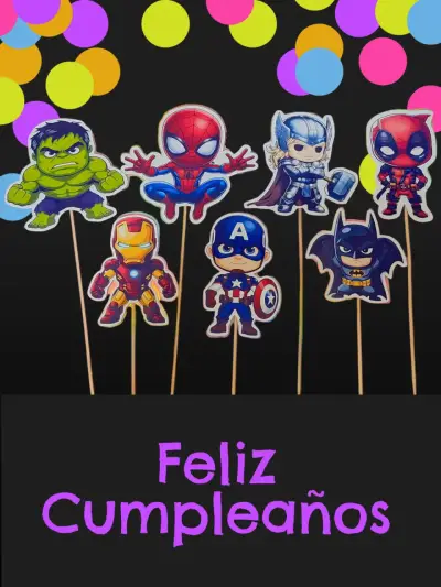 Toppers de torta temática para cumpleaños - miniatura 5