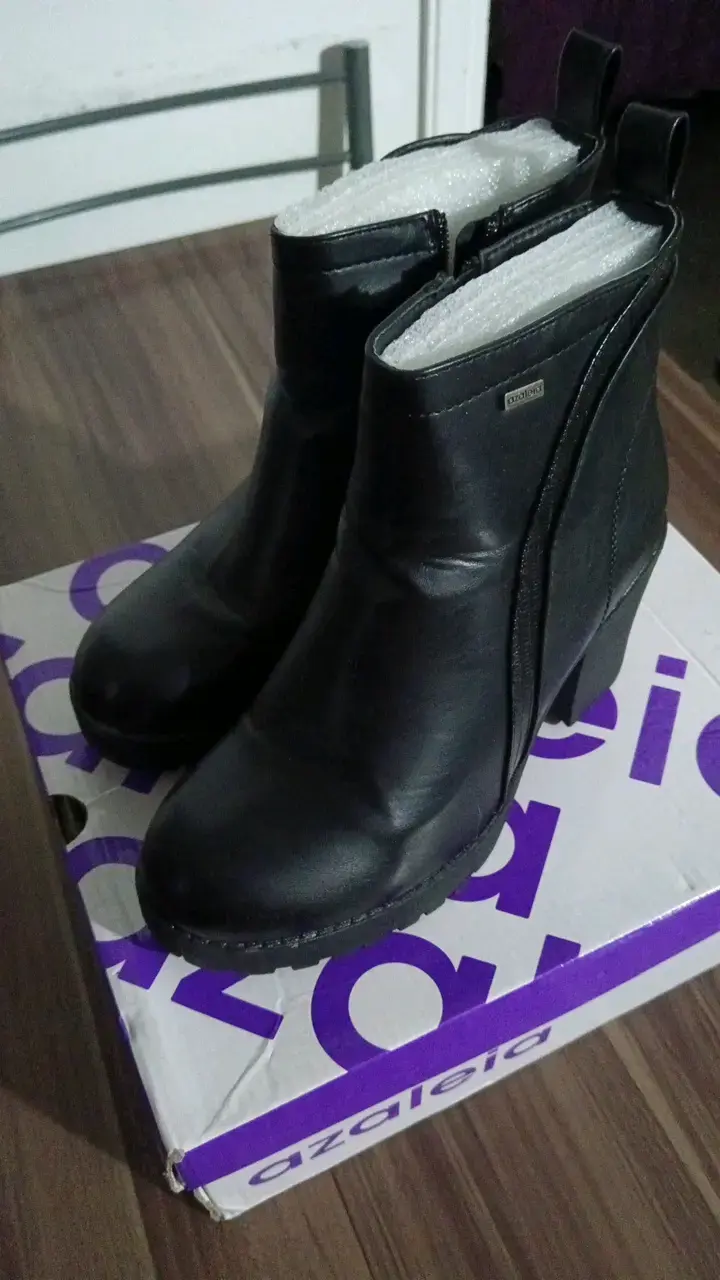 Botines de cuero negro Azaleia Isaac - 5