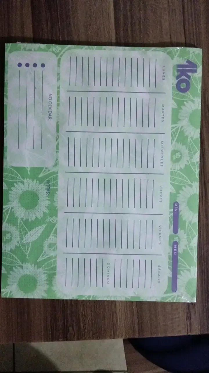 Planner semanal 1ko 40 hojas colorido - 3