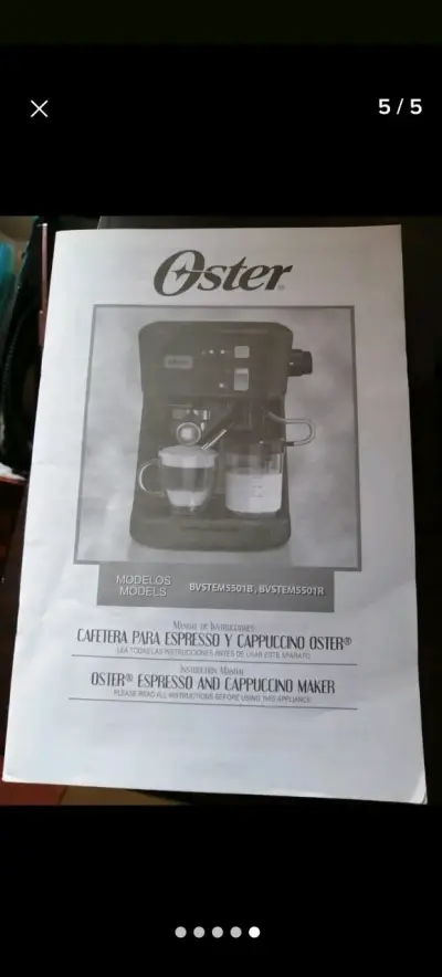 Remato Cafetera espresso Oster roja con accesorios - miniatura 5