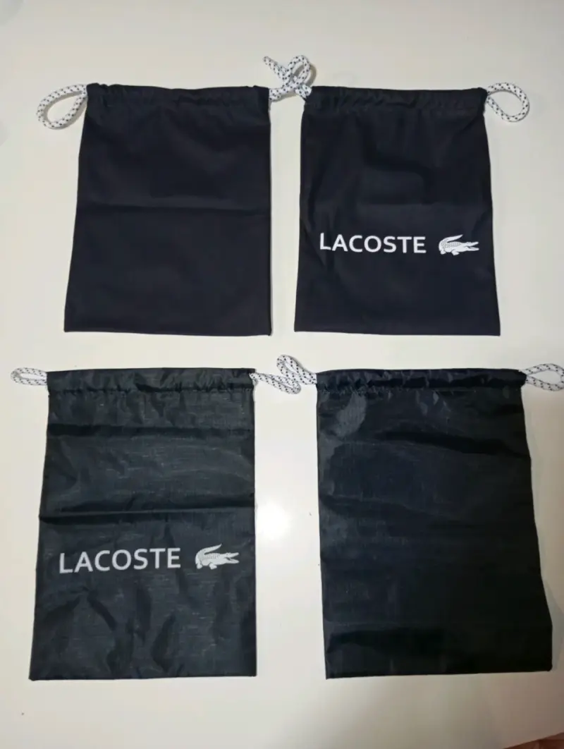 Bolsa de tela negra Lacoste con cordón - 6