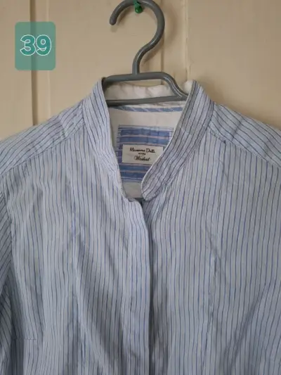 Blusa de rayas celeste Massimo Dutti - miniatura 2