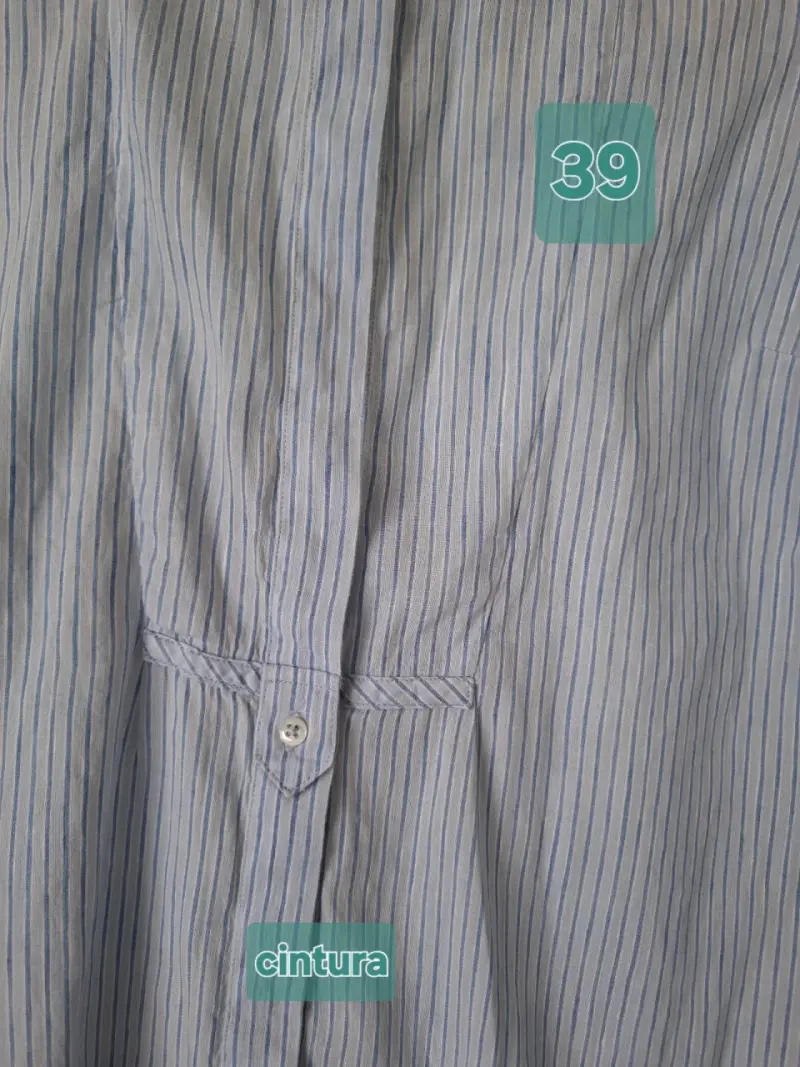 Blusa de rayas celeste Massimo Dutti - 3