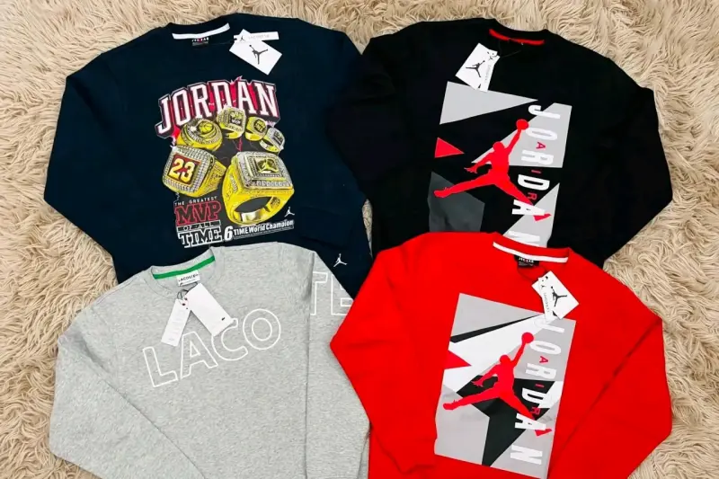 Polerones Jordan y Lacoste para hombre