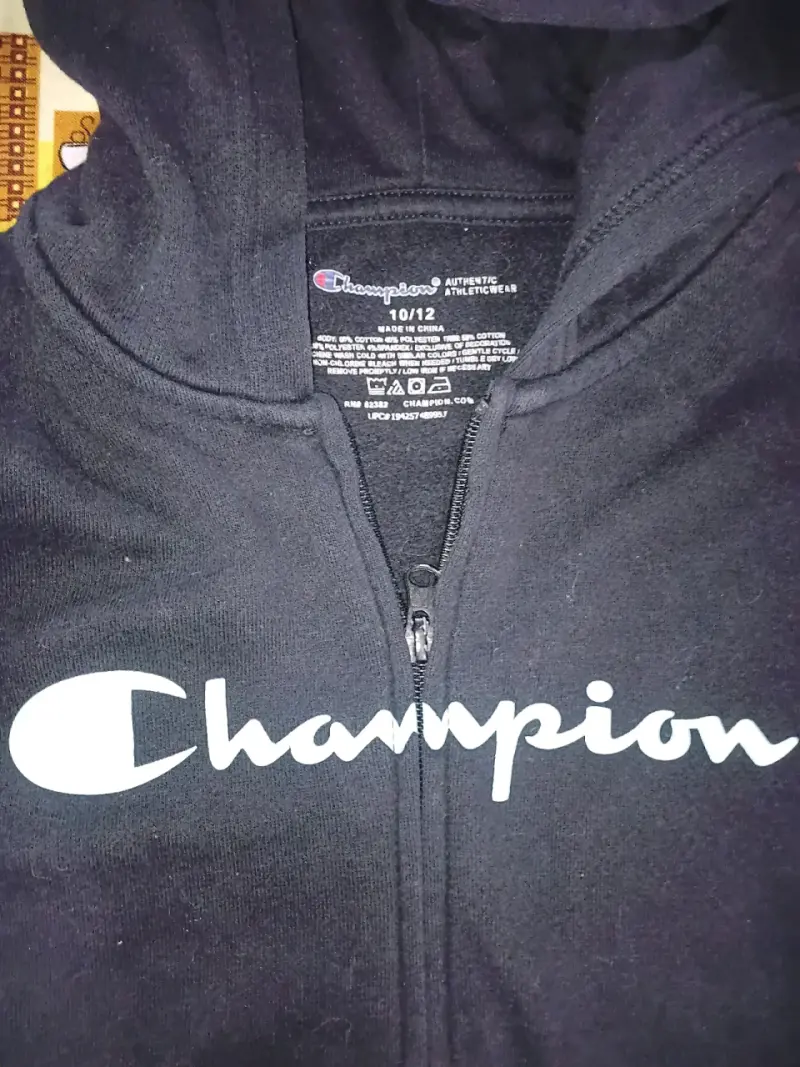 Polerón con capucha Champion negro para niños - 2