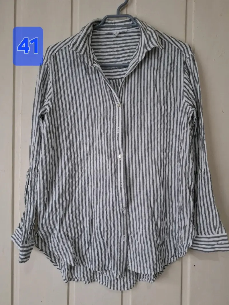 Camisa de rayas blancas y negras Jane Deancy - 1