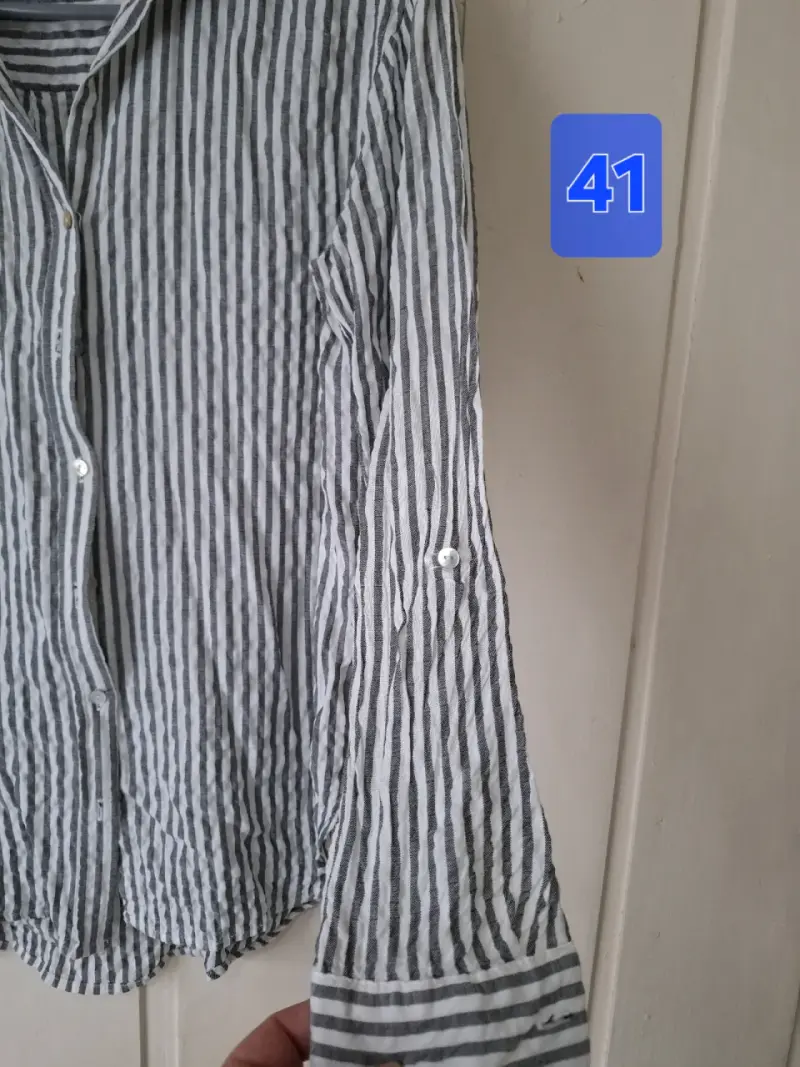 Camisa de rayas blancas y negras Jane Deancy - 3