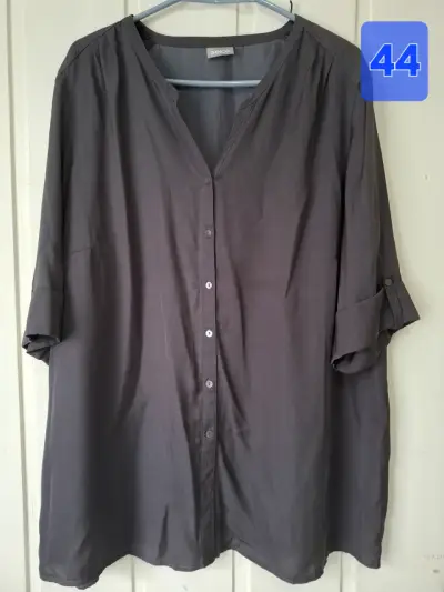 Blusa gris de manga larga Gelco talla 44 - miniatura 1