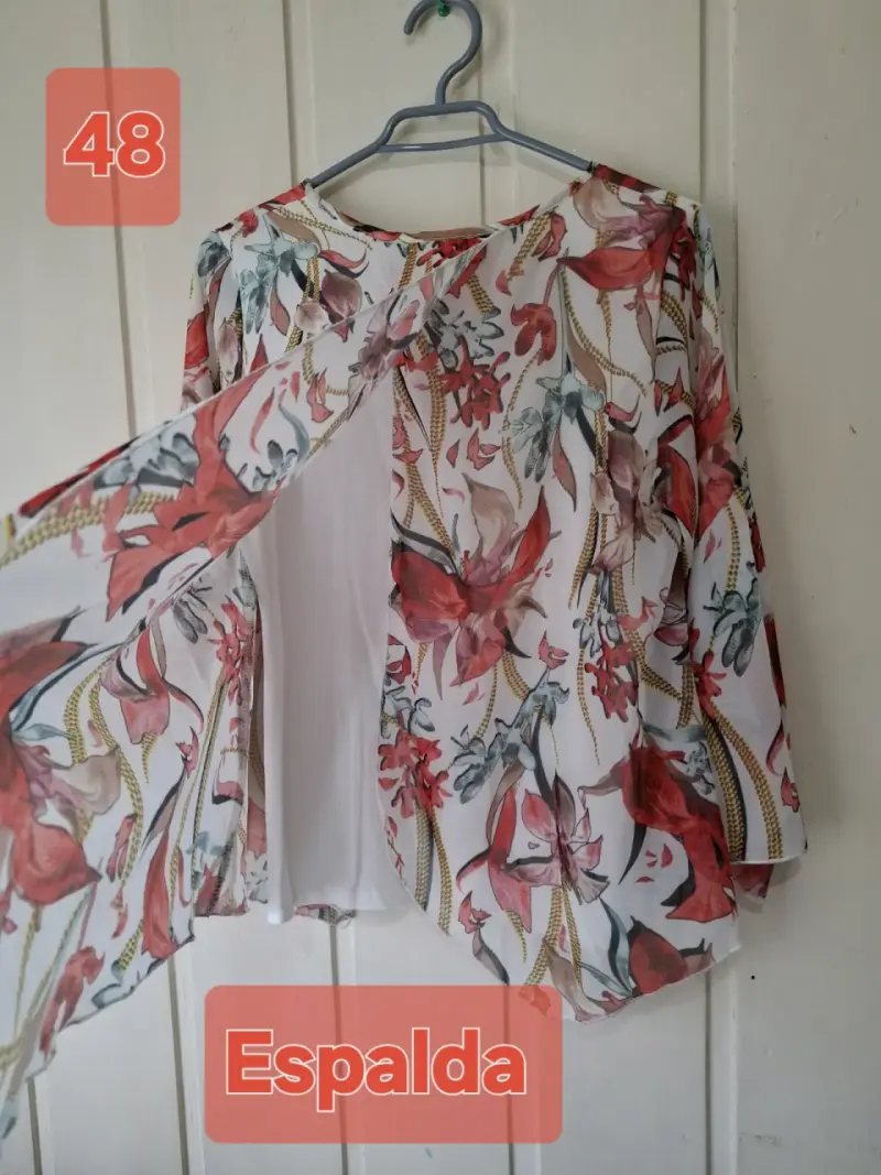 Blusa floral transparente - 5