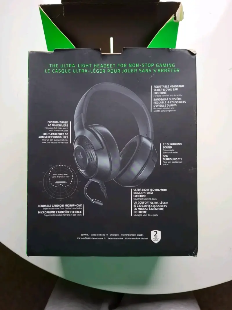Audífonos Gamer Razer Kraken X Lite con Sonido 7.1 - 2