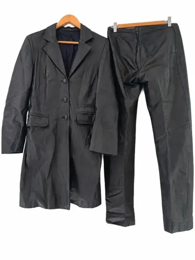 Traje de cuero Azul profundo para mujer - miniatura 1