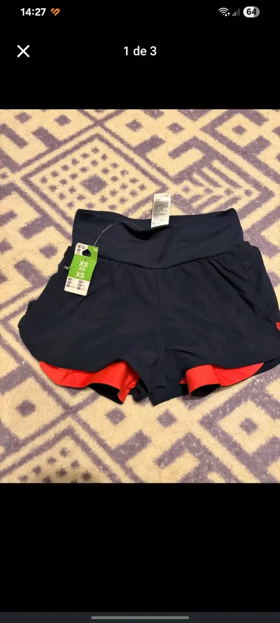 Shorts deportivos acolchado XS