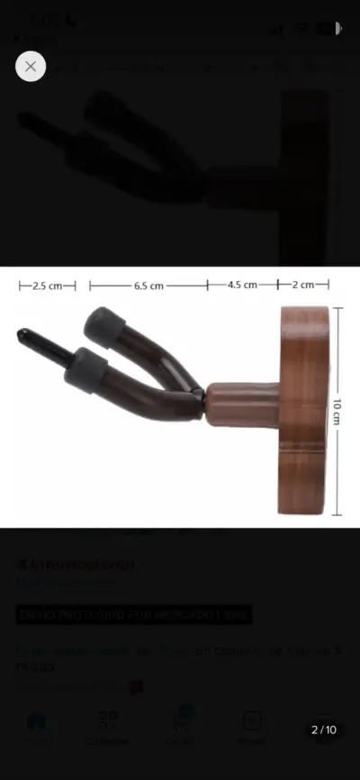 Soporte de pared para violín de madera - miniatura 4