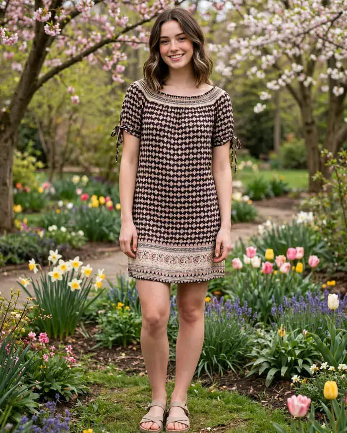 Vestido corto estampado