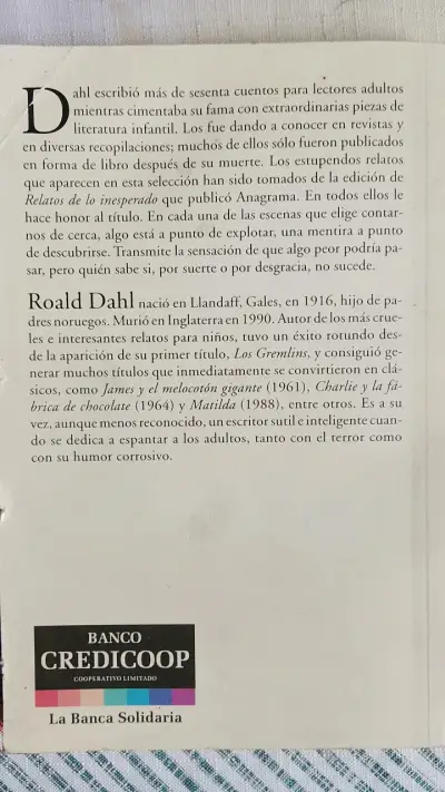 Libro 'Relatos de lo Inesperado' de Roald Dahl - miniatura 2