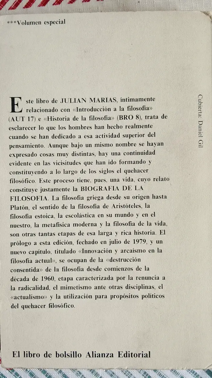 Libro 'Biografía de la Filosofía' de Julián Marías - 2