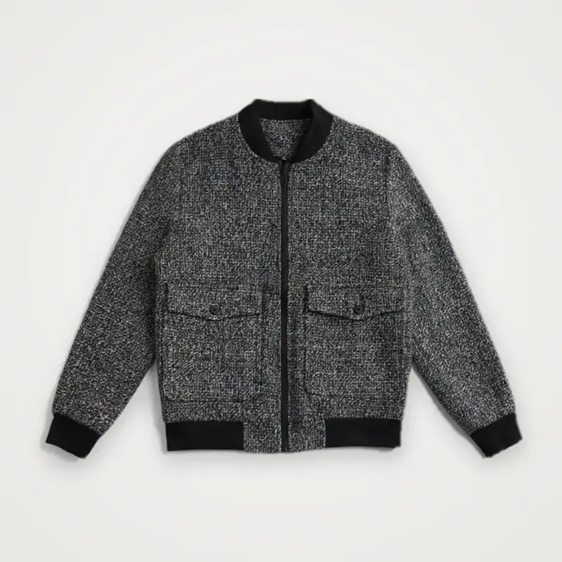 Chaqueta bomber gris para hombre - 2