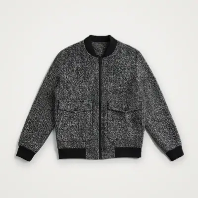 Chaqueta bomber gris para hombre - miniatura 2