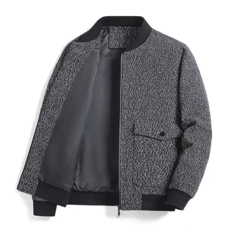Chaqueta bomber gris para hombre - 5