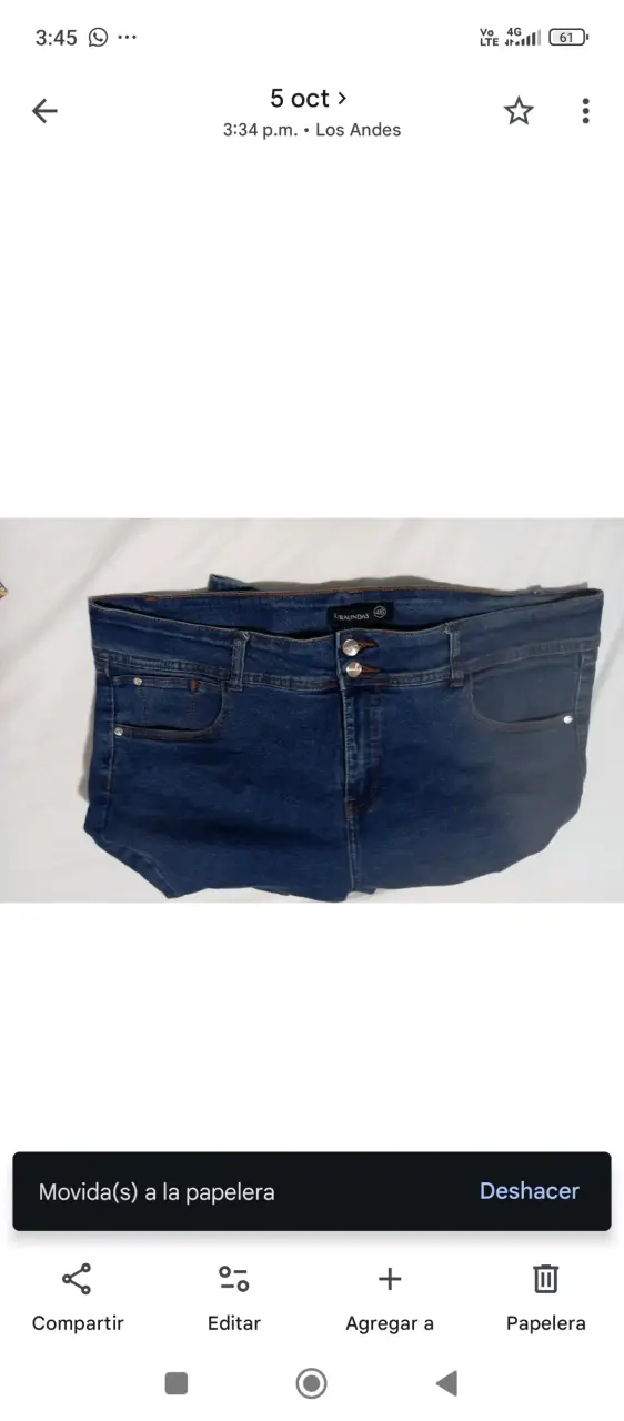 Jeans azul oscuro para mujer Extralindas talla 46 - 2