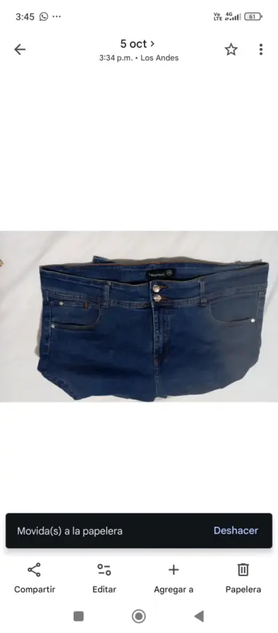 Jeans azul oscuro para mujer Extralindas talla 46 - miniatura 2