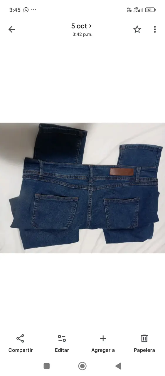 Jeans azul oscuro para mujer Extralindas talla 46 - 3