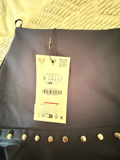 Falda azul con tachas Zara talla S - miniatura 2