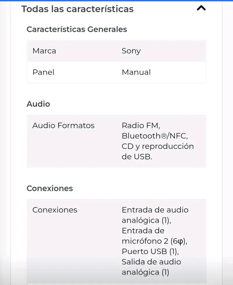 Parlante Sony con luces LED y conectividad Bluetooth - 5