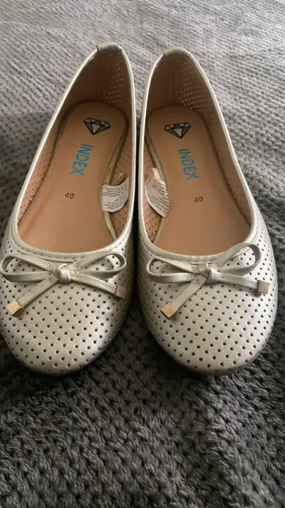 Bailarinas doradas con lazo Index talla 40 - miniatura 1
