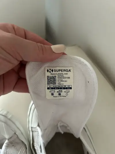 Zapatillas blancas de lona Superga para mujer - miniatura 3