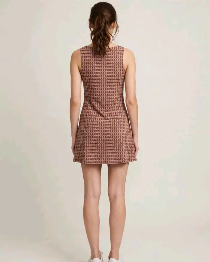 Vestido corto sin mangas estampado geométrico - 2